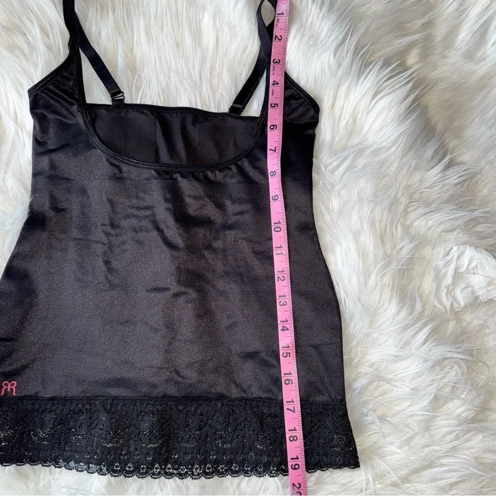 Ruby Ribbon Lace Torsette Open Bust SL3020 Black Size Medium Feminine‎